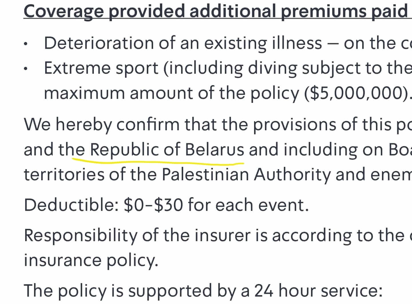 Harel insurance to Belarus